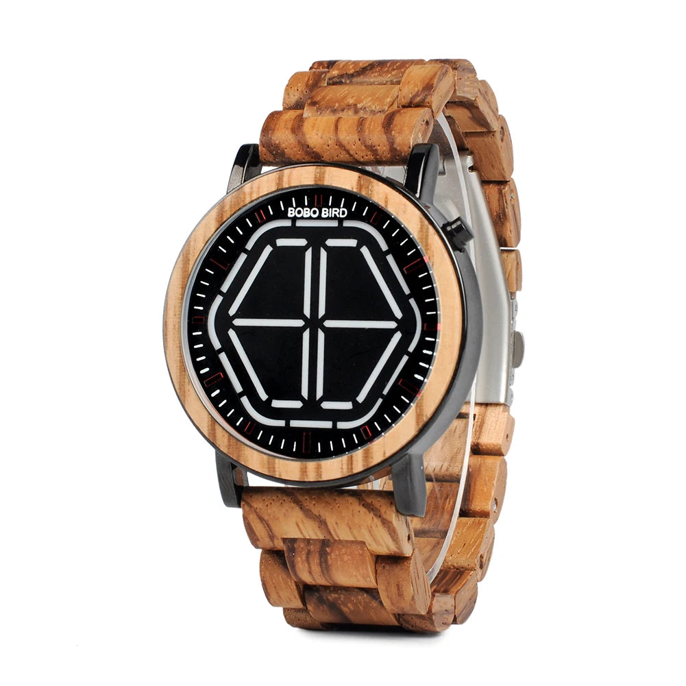 Fusion Wood Digital Timepiece