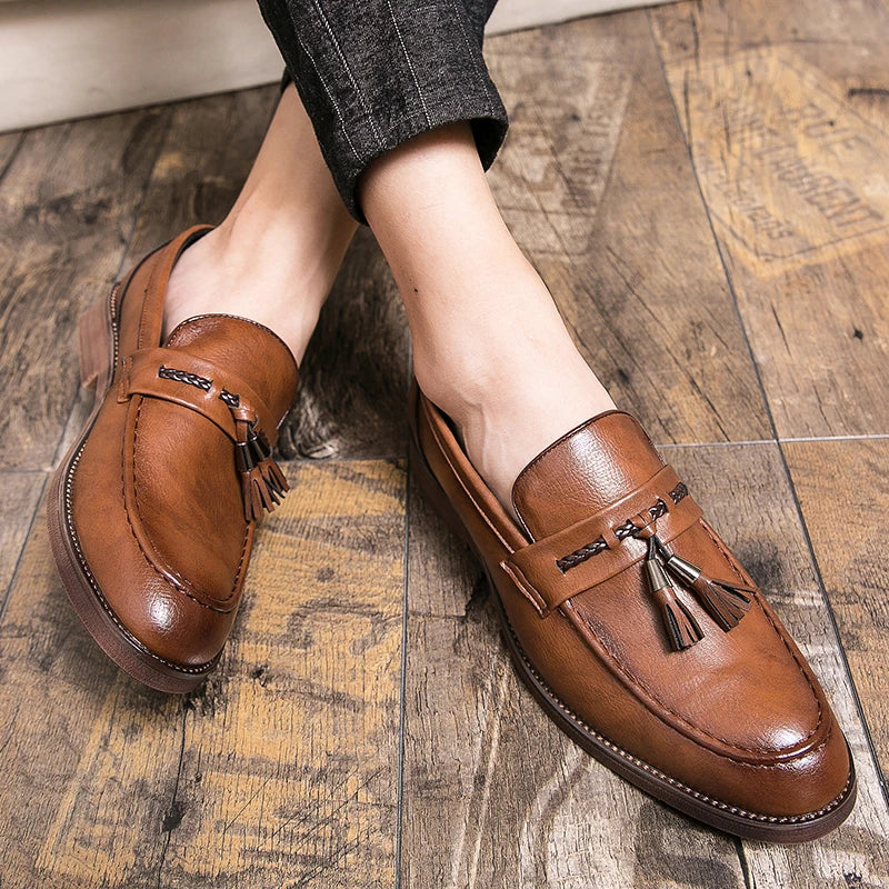 Classic Split Leather Loafers