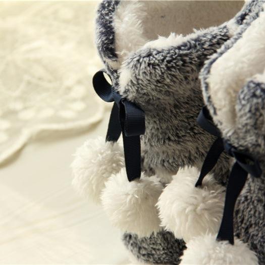 Winter Star Cozy Plush Slippers