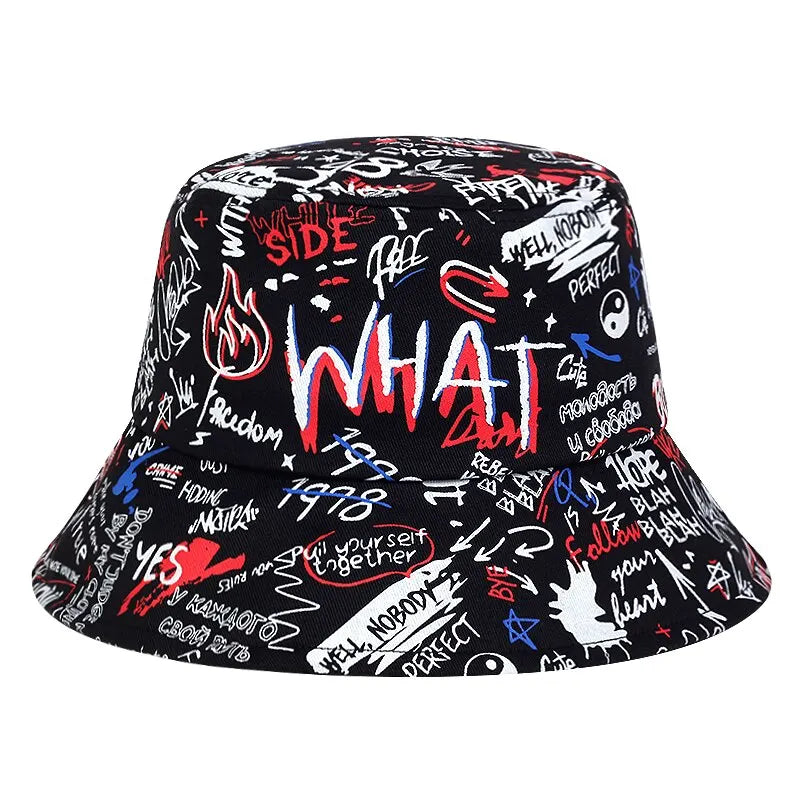 WHAT! Graffiti Bucket Hat