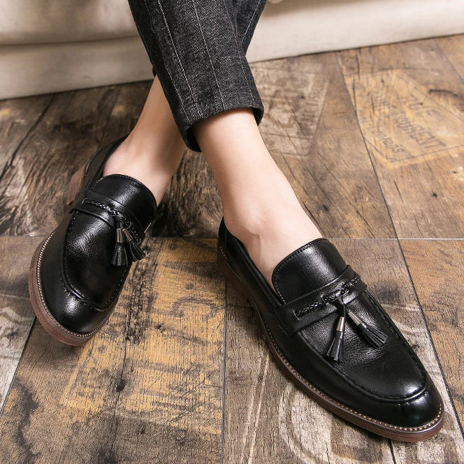 Classic Split Leather Loafers
