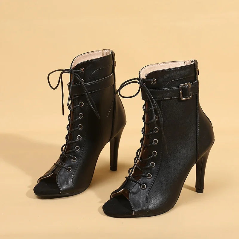 Chic Lift Lace-Up Heels