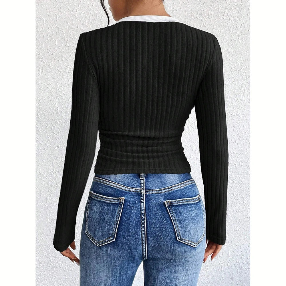 Chic Blend V-Neck Top