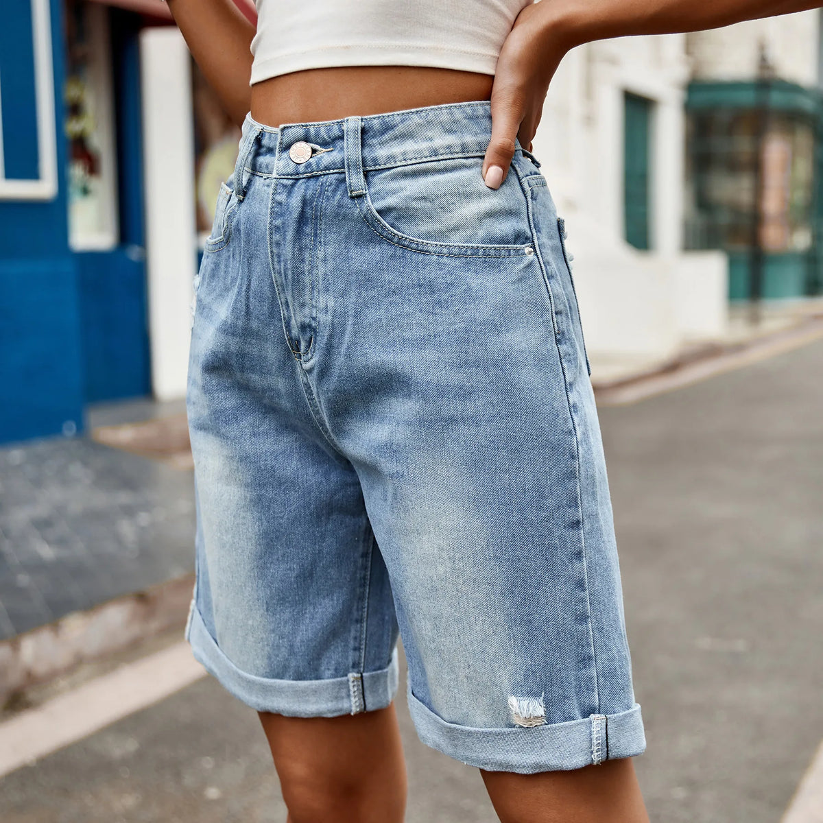 Relaxed Fit Vintage Wash Shorts