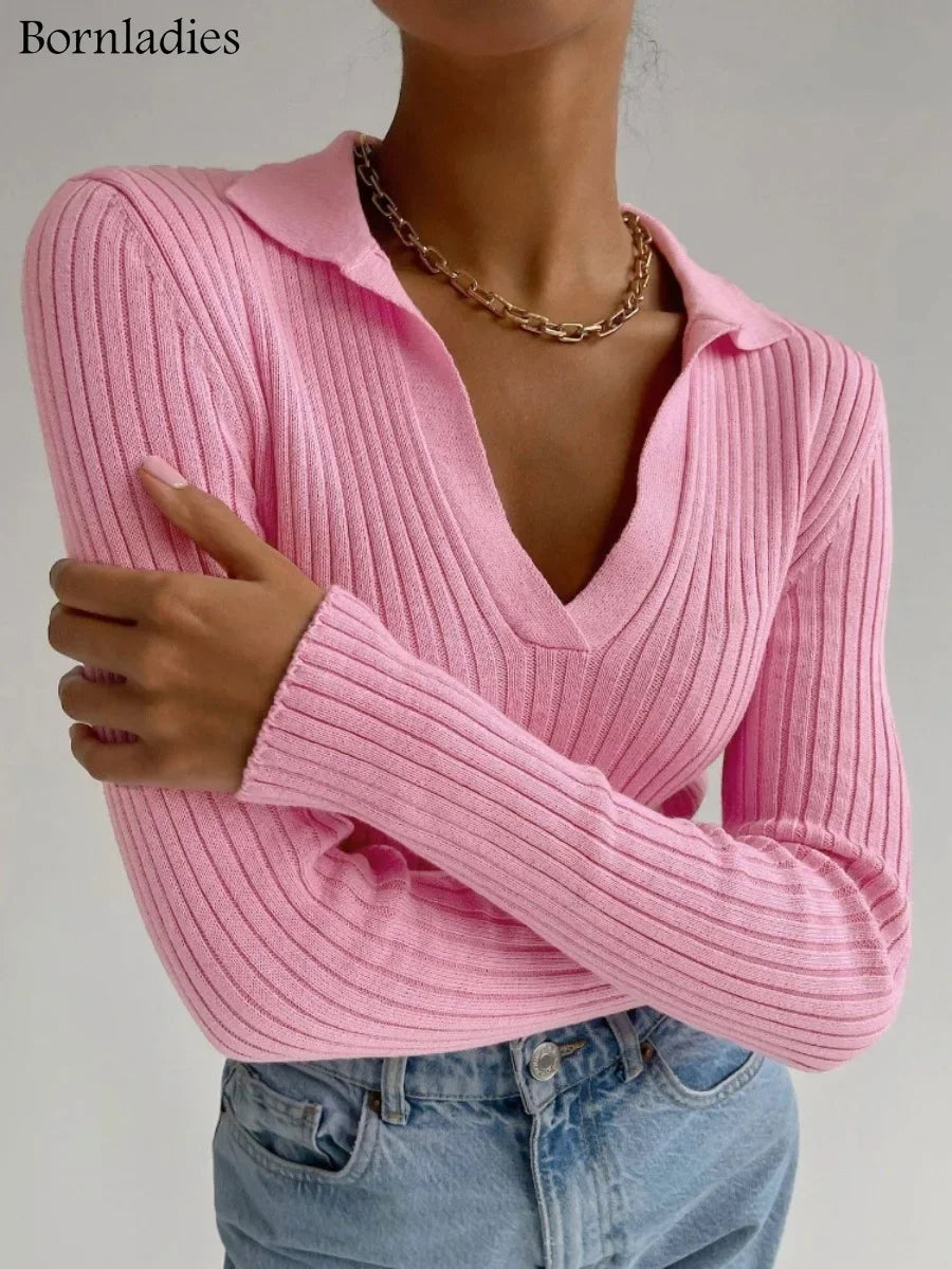 Classic Knit Polo Sweater