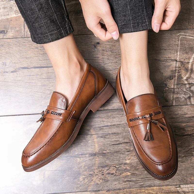 Classic Split Leather Loafers