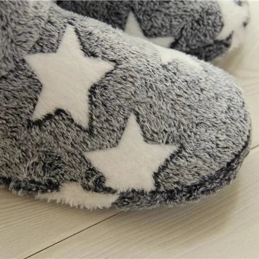 Winter Star Cozy Plush Slippers