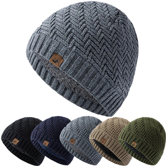 Peak Label Knit Beanie