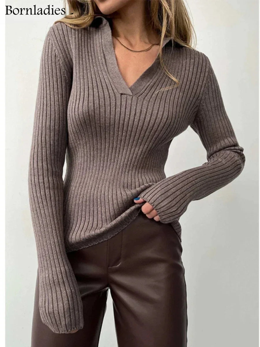 Classic Knit Polo Sweater