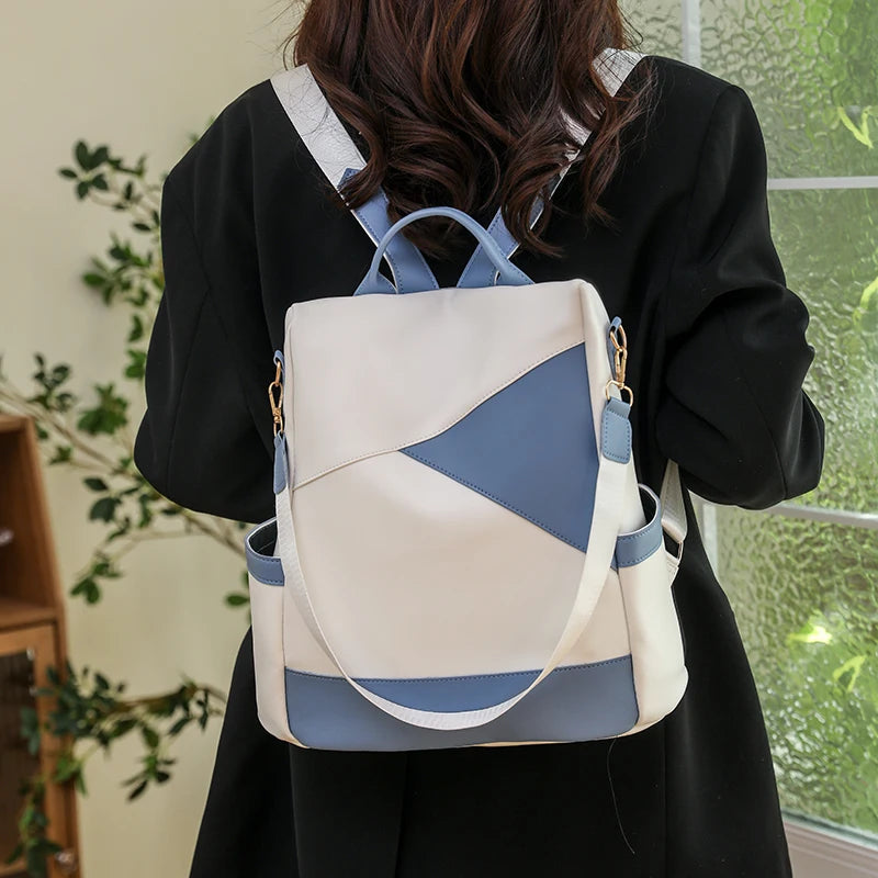 Chic Colorblock Backpack