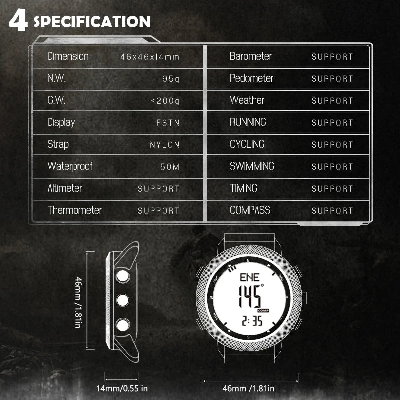 NORTH EDGE APACHE-46 Digital Watch