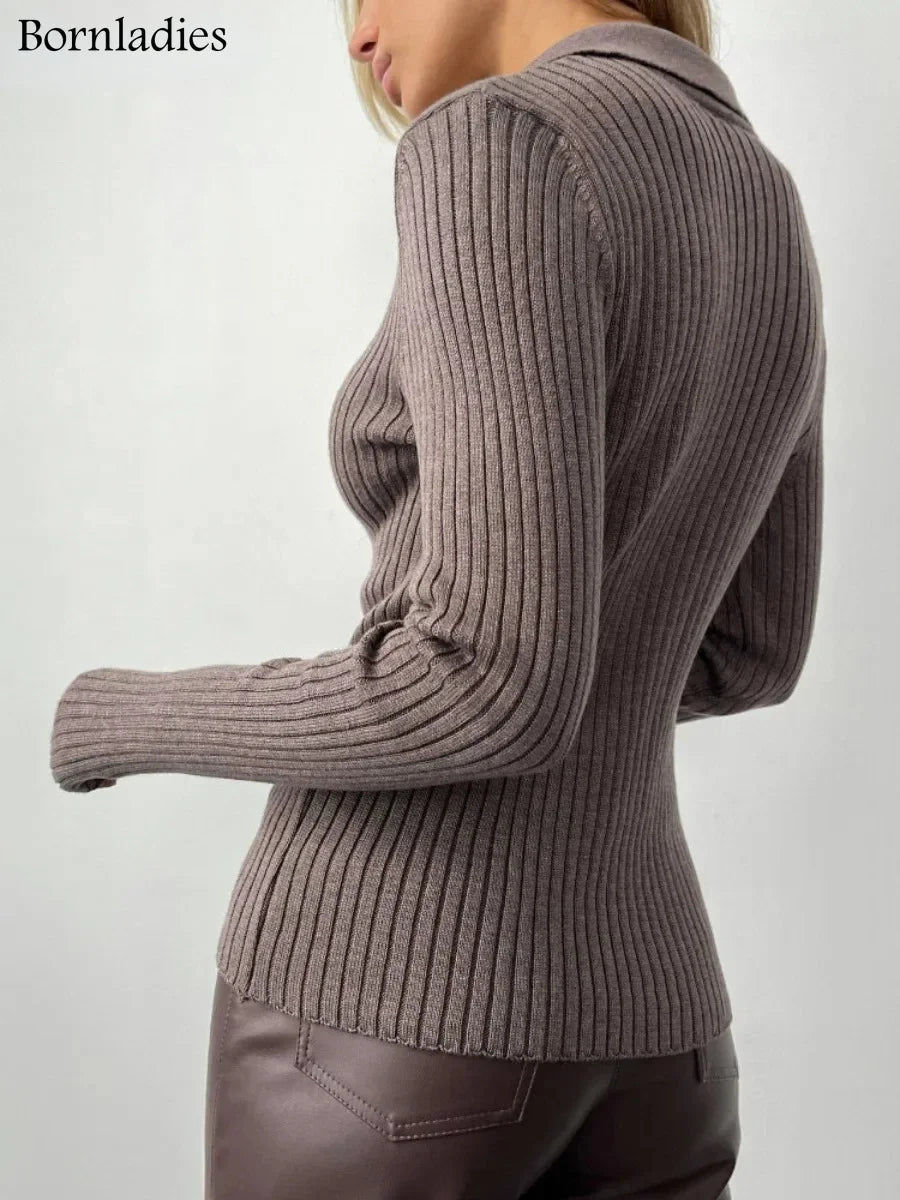 Classic Knit Polo Sweater