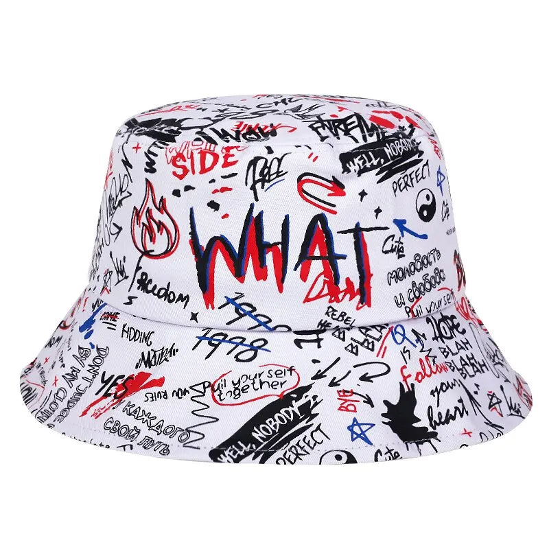 WHAT! Graffiti Bucket Hat