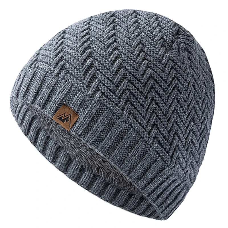 Peak Label Knit Beanie