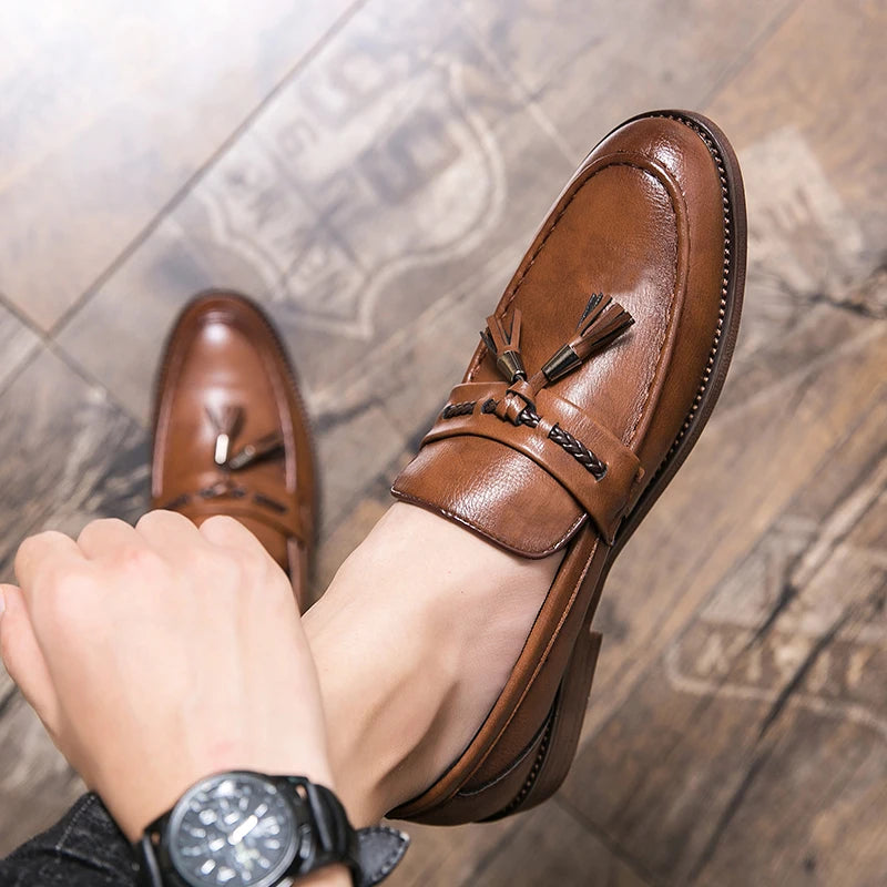Classic Split Leather Loafers