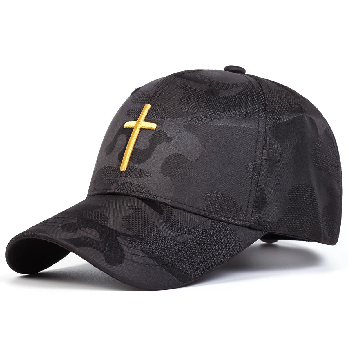 Black Camo Cross Cap