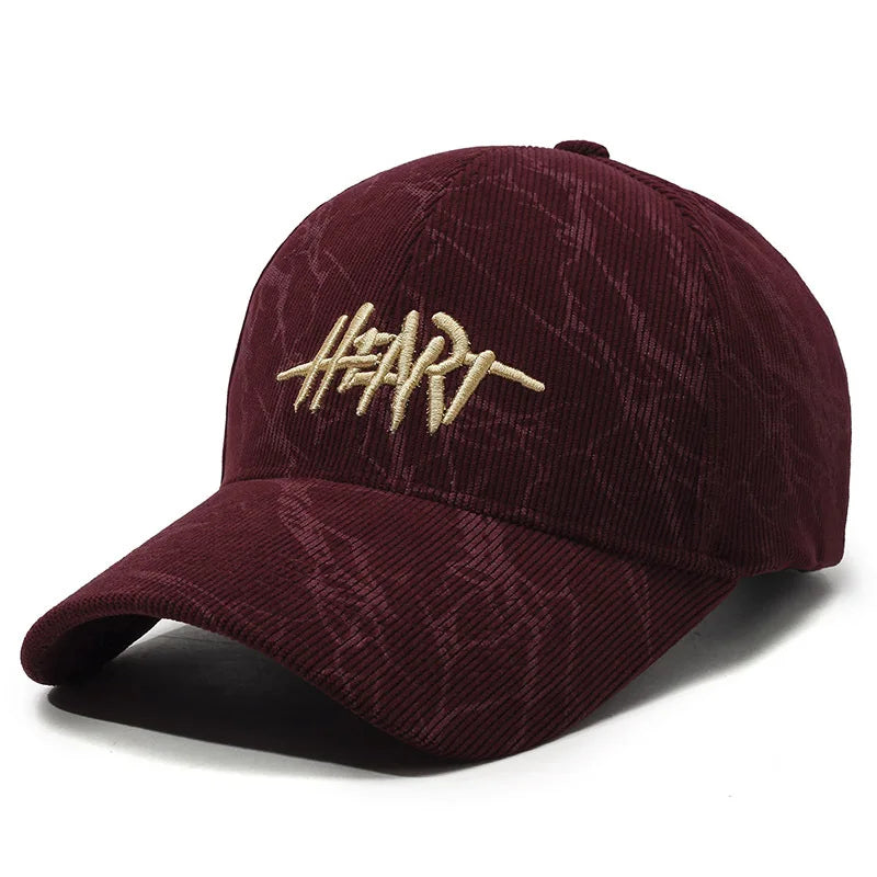 Corduroy Heart Cap