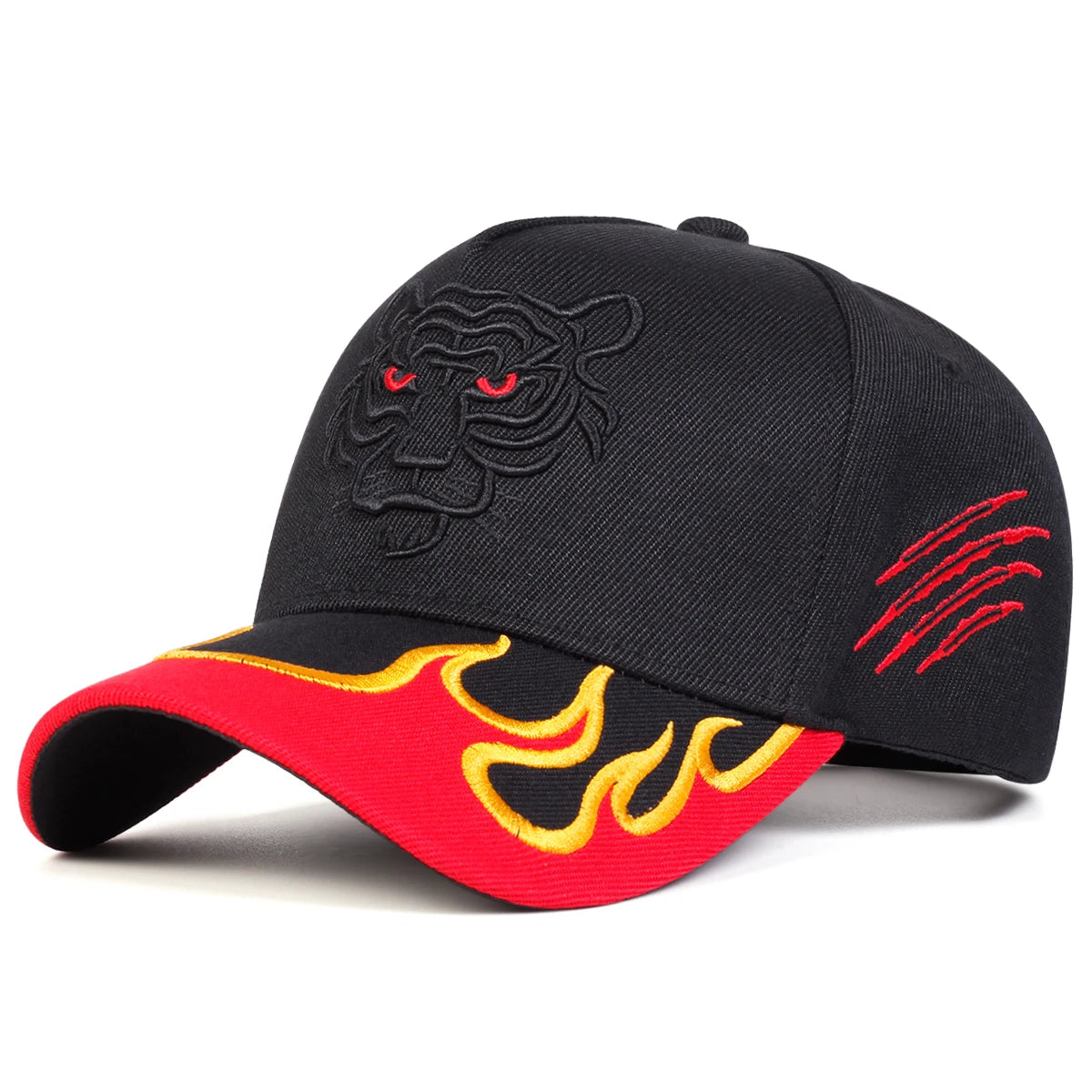 Black Tiger Flame Cap