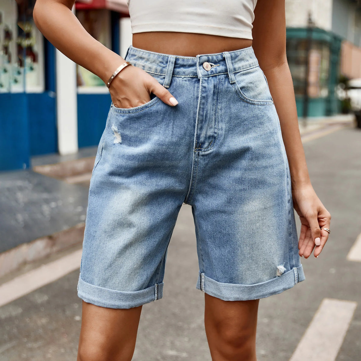 Relaxed Fit Vintage Wash Shorts