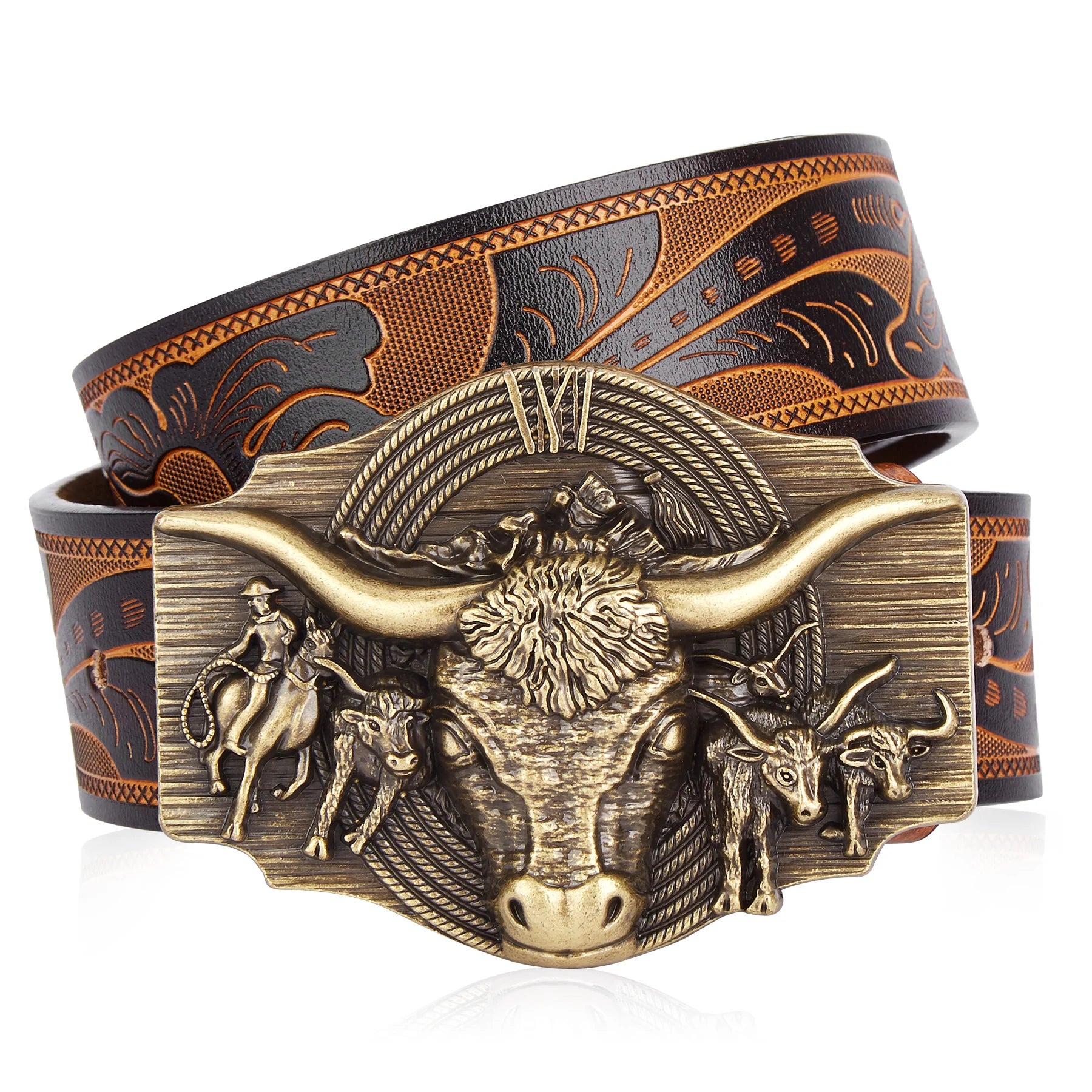 Iron Bull Genuine Leather Belt