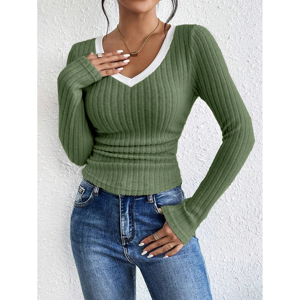 Chic Blend V-Neck Top