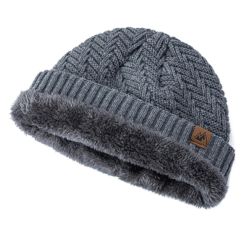 Peak Label Knit Beanie