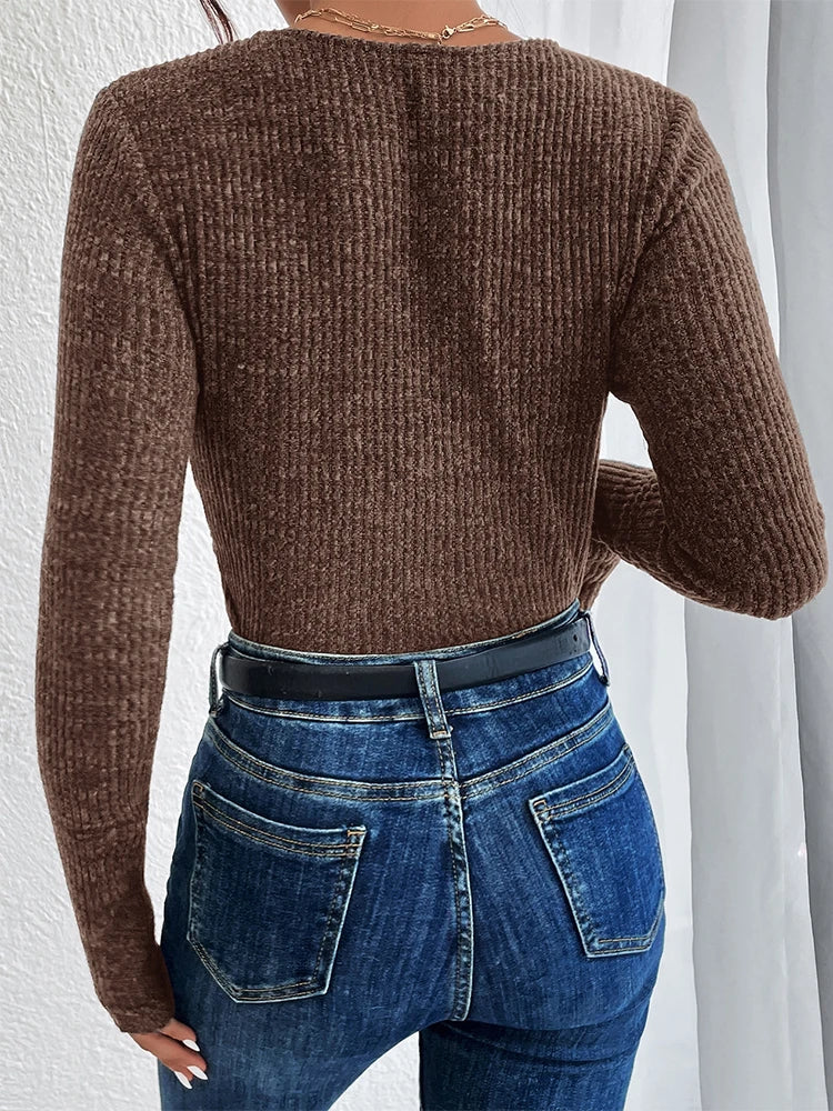 Diamond V-neck Sweater
