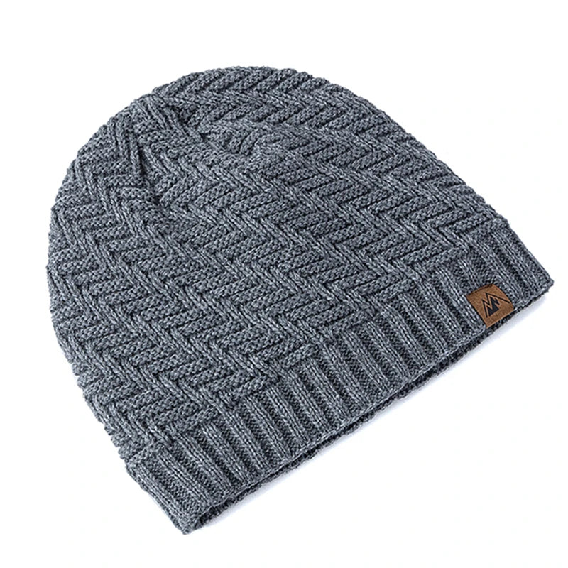 Peak Label Knit Beanie