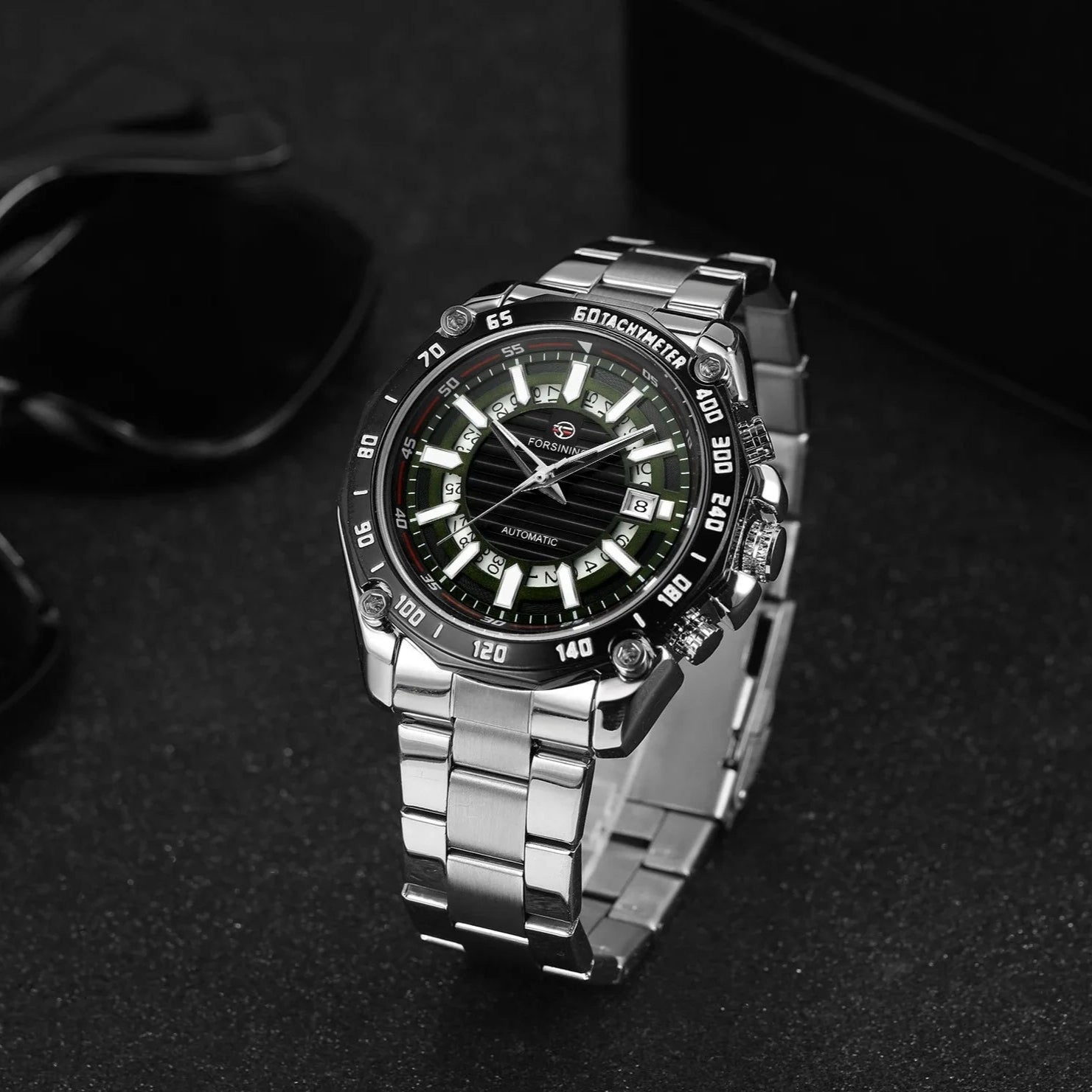 Phantom Steel Automatic Skeleton Watch