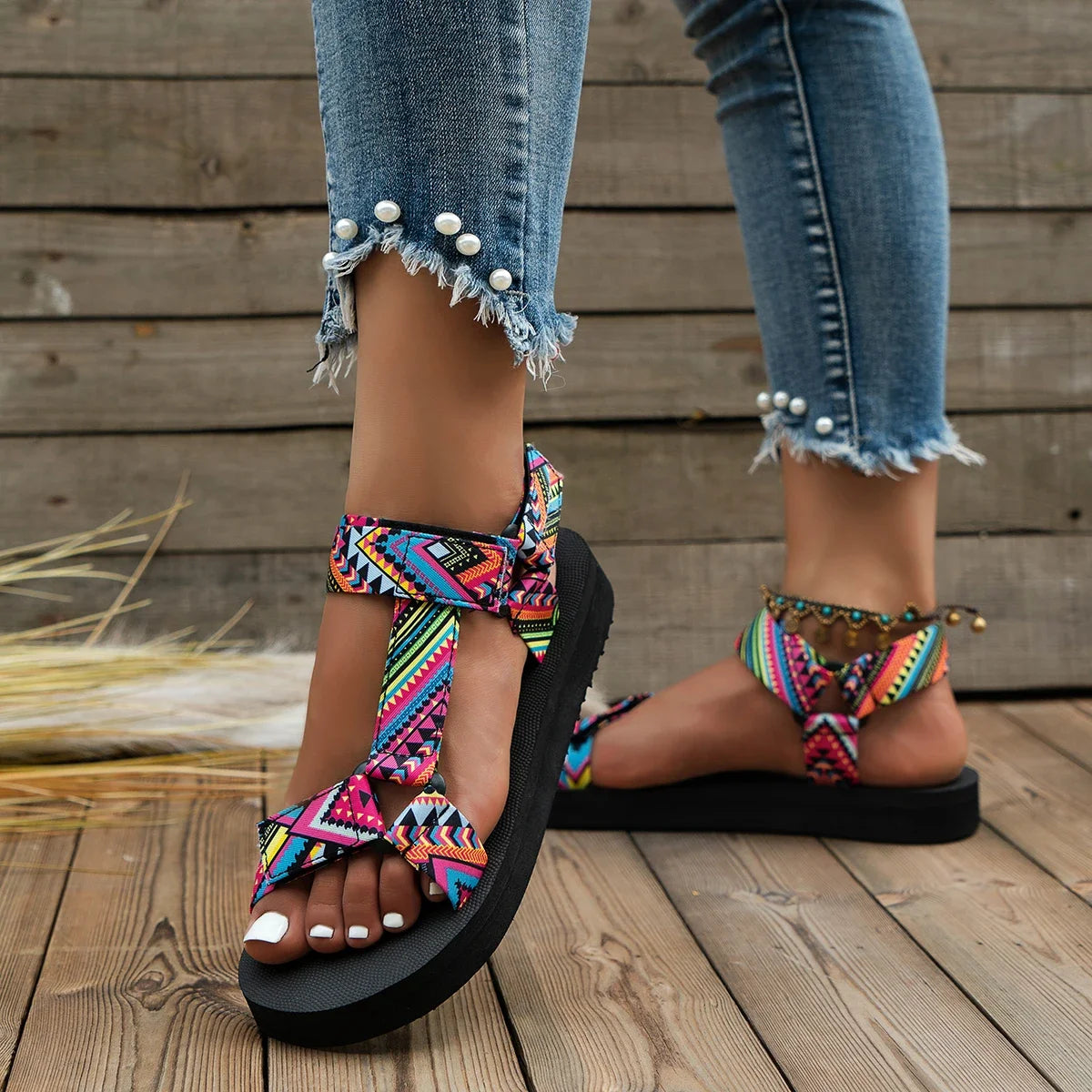 Sun Drift Platform Sandals