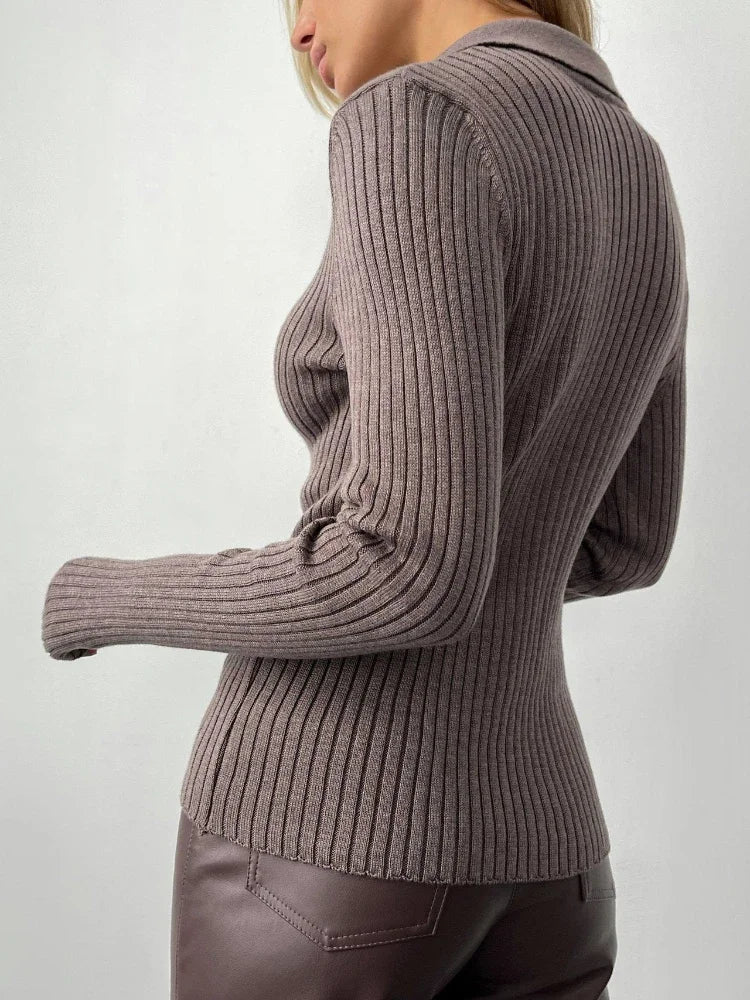 Classic Knit Polo Sweater