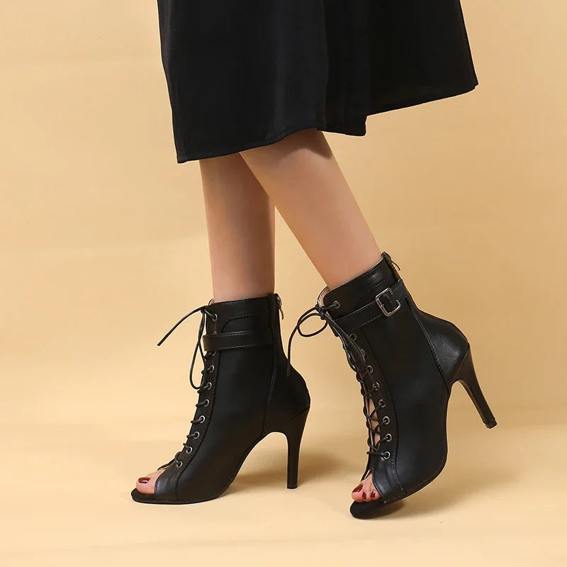 Chic Lift Lace-Up Heels