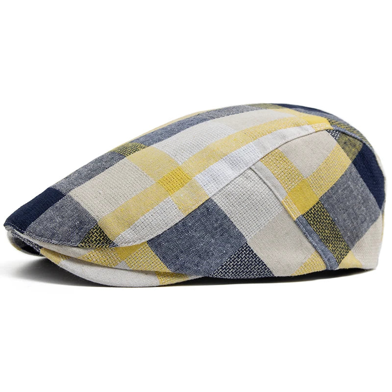 Classic Plaid Beret Cap