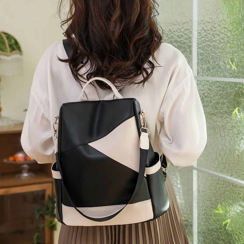 Chic Colorblock Backpack