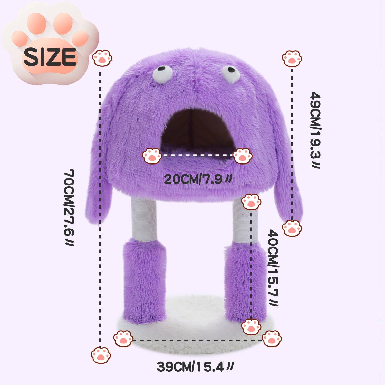 Purple Monster Cat Tree