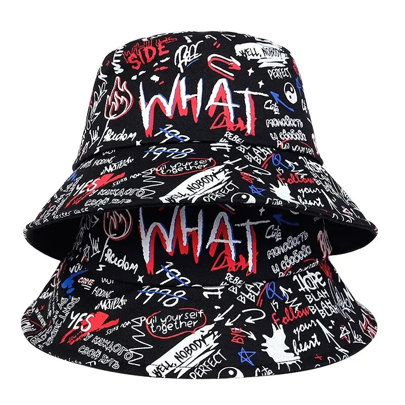 WHAT! Graffiti Bucket Hat