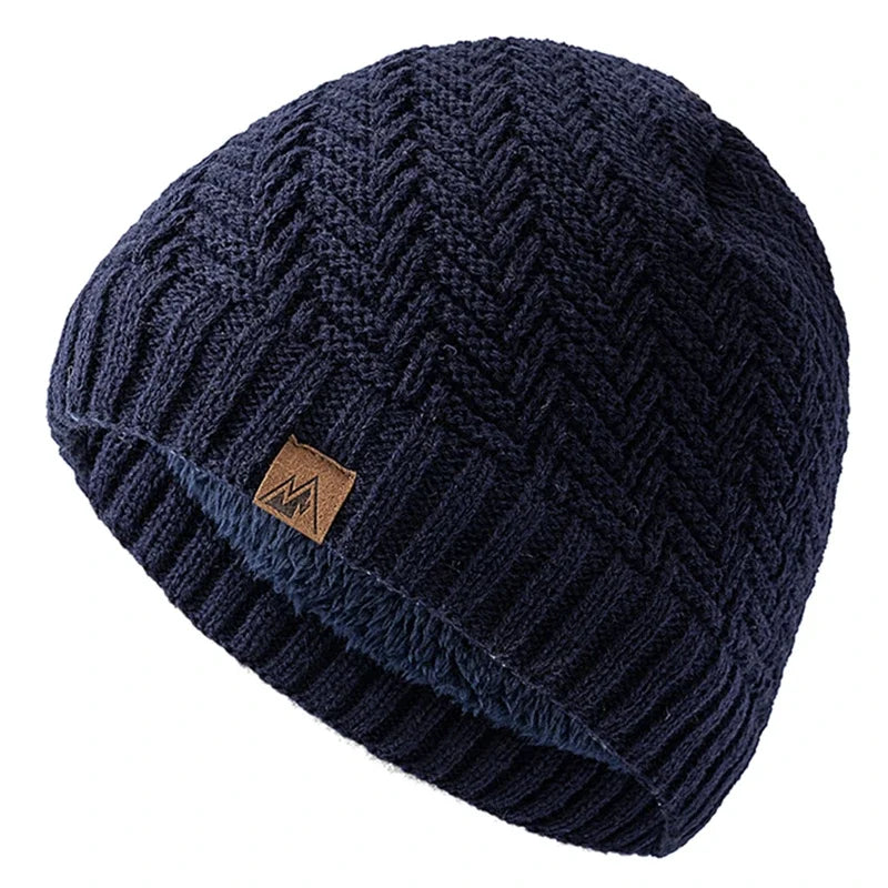 Peak Label Knit Beanie