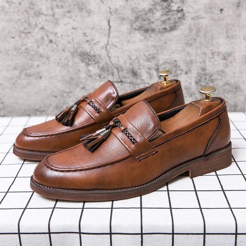Classic Split Leather Loafers