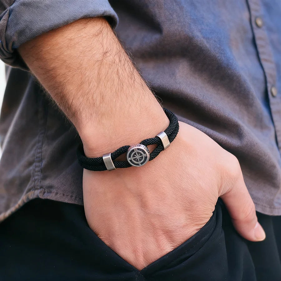 Viking Compass Rope Bracelet