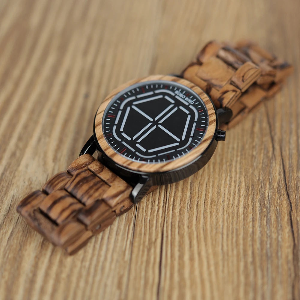 Fusion Wood Digital Timepiece