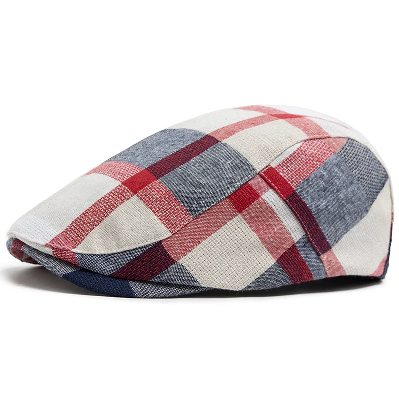 Classic Plaid Beret Cap
