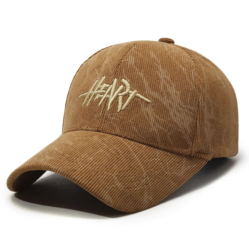 Corduroy Heart Cap