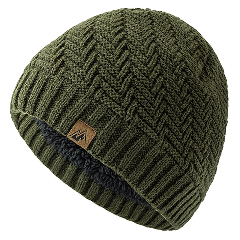 Peak Label Knit Beanie