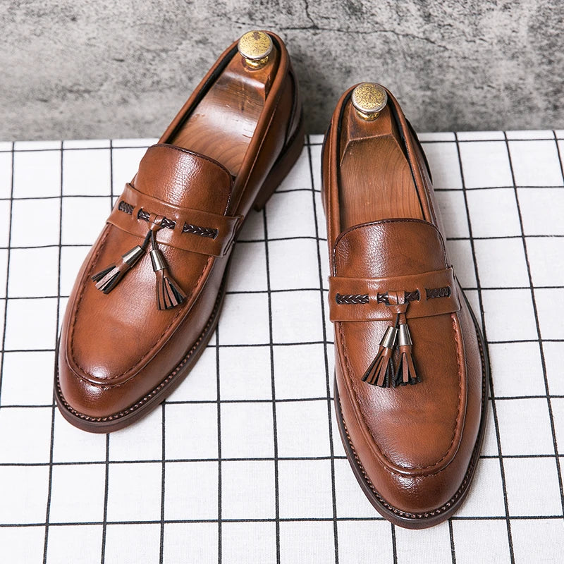 Classic Split Leather Loafers