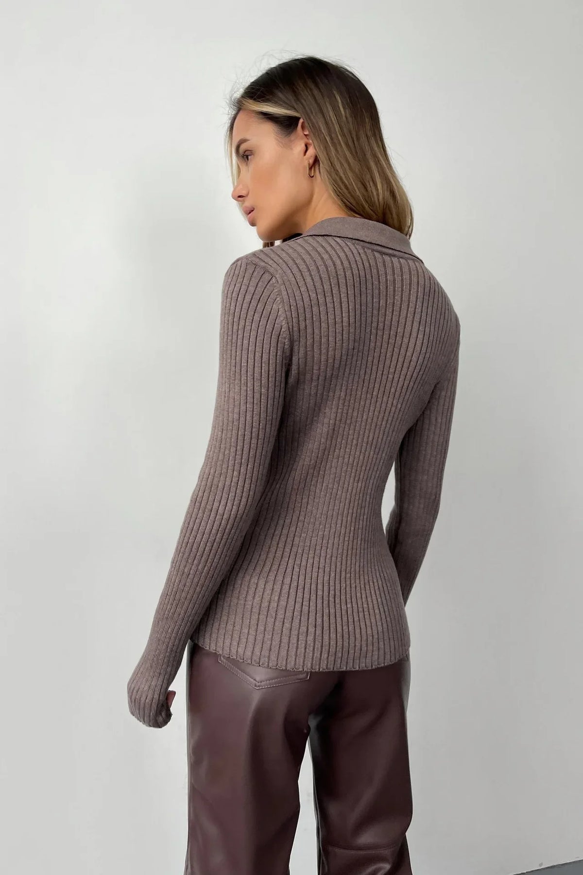 Classic Knit Polo Sweater