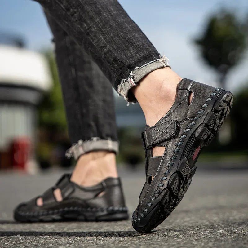 Bravon Leather Sandals