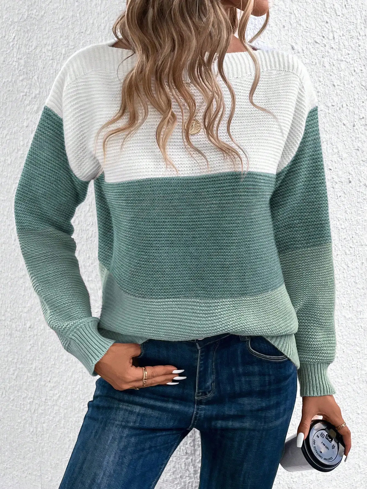 Cozy Trio Tone Sweater
