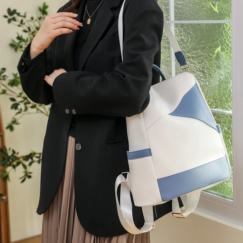 Chic Colorblock Backpack