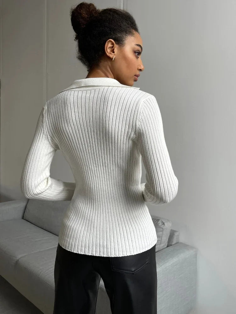 Classic Knit Polo Sweater