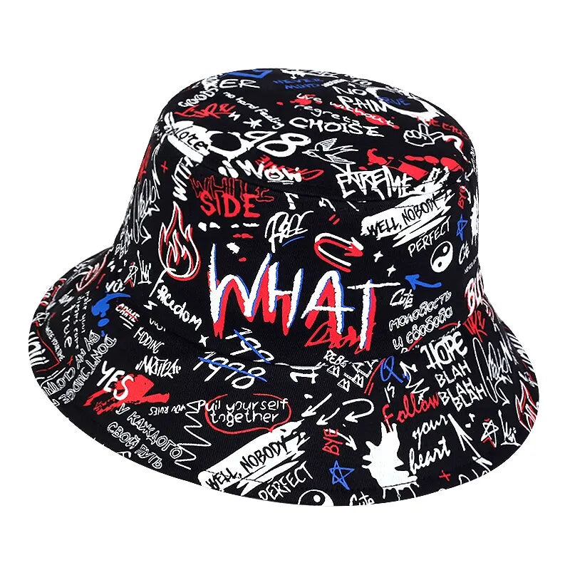 WHAT! Graffiti Bucket Hat